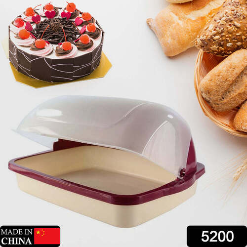 BIG BREAD BOX WITH MOVING LID SEMI TRANSPARENT FOOD GRADE BPA FREE FREEZER MICROWAVE OVEN DISHWASHER SAFE  BREADS SANDWICH CAKES