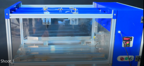 Cabinet Spray Vaccination Machine With through Feed and conveyor