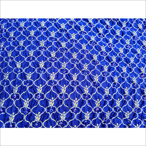 Blue Banarsi Handloom Chiniya Silk