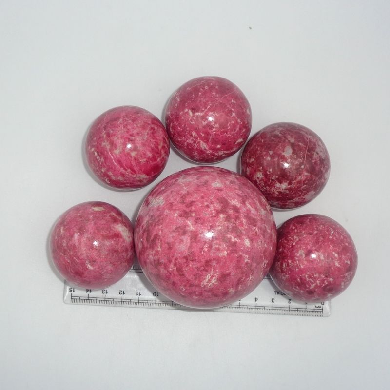 Thulite Gemstone Sphere Crystal Balls