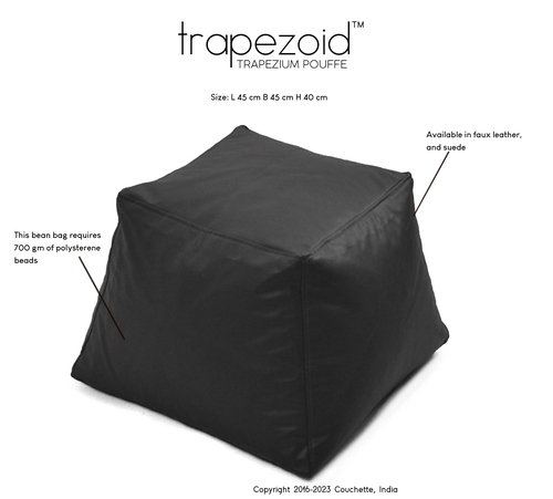 Polyester Trapezoid Trapezium Pouffe
