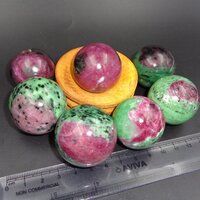 Natural Ruby Zoisite Gemstone Sphere Crystal Ball