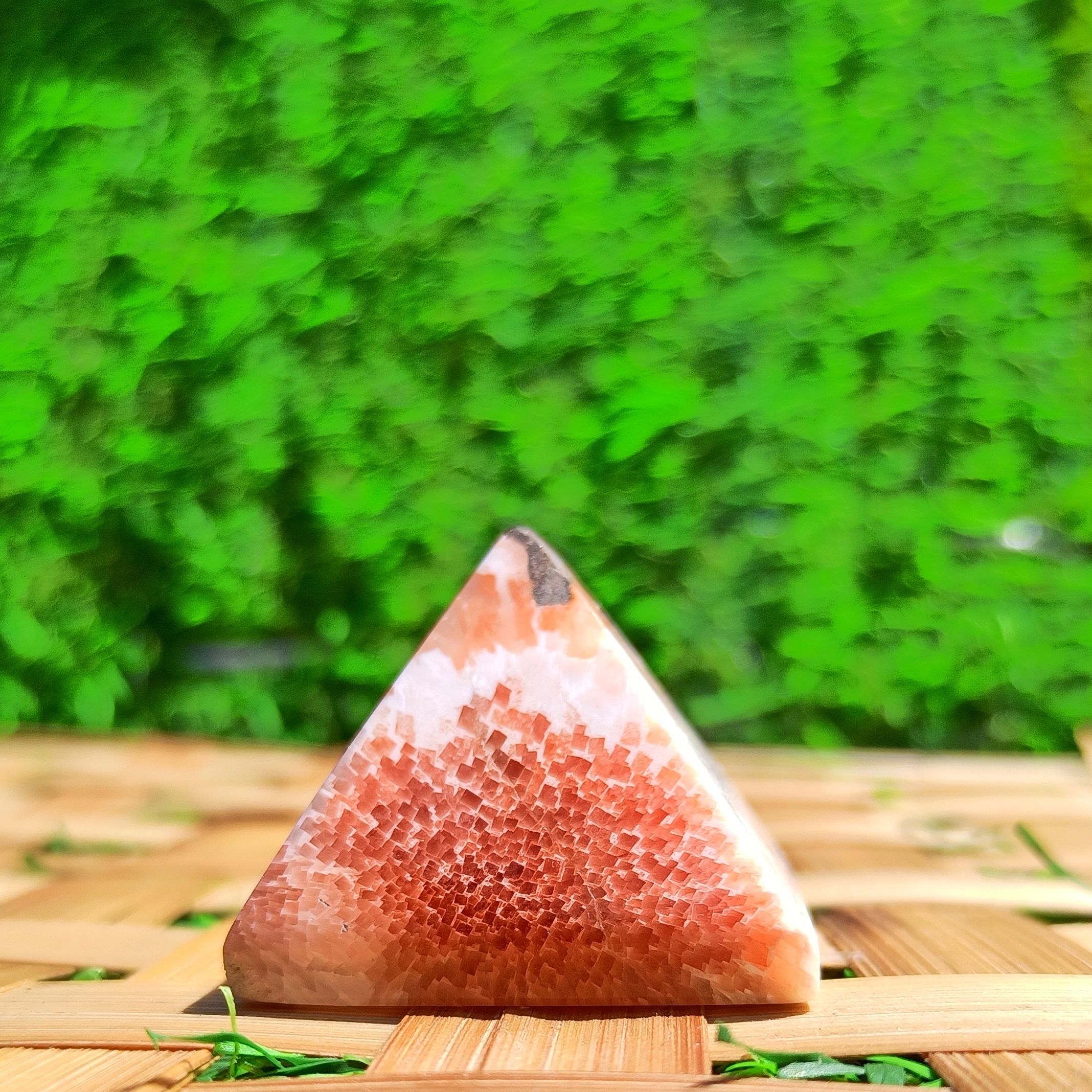 Natural Gemstone Pink Scolecite Pyramid Crystals Pyramids