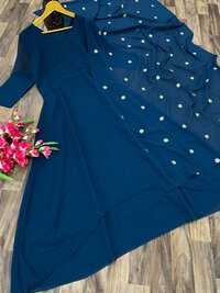 Ekta Blue Fox Georgette Gown
