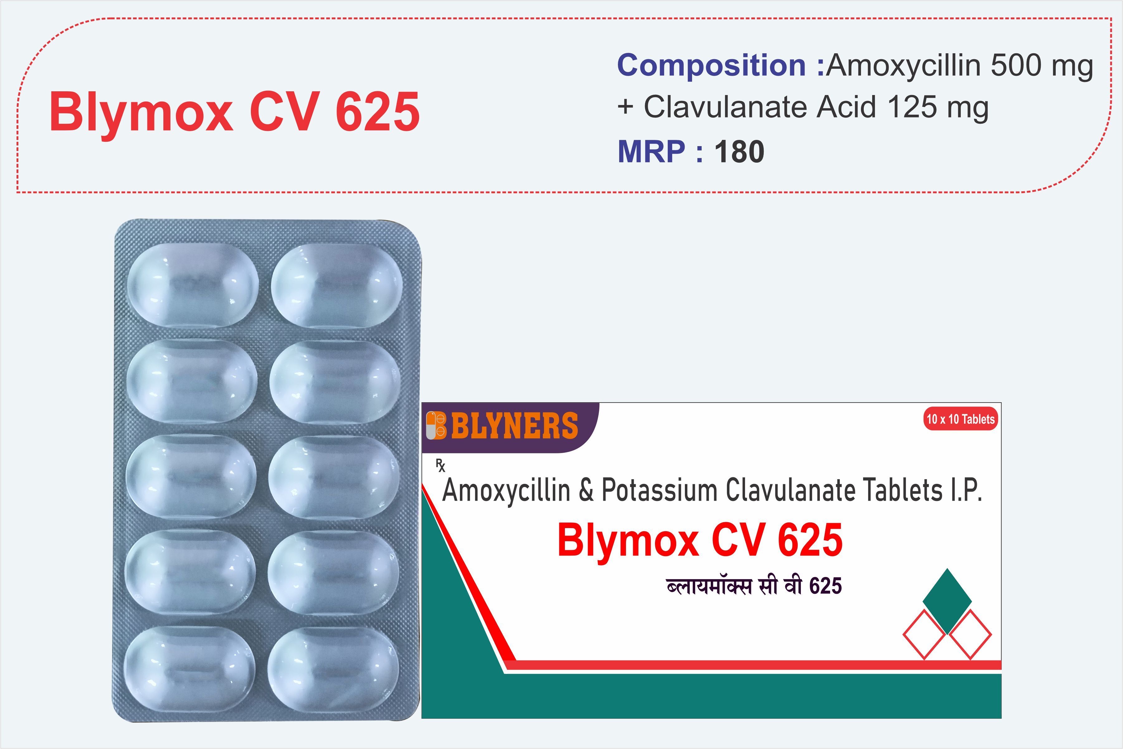 Amoxicillin and Potassium Clavulanate 625 mg Tablets