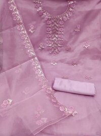Pakhi Pink Organza Dress Material