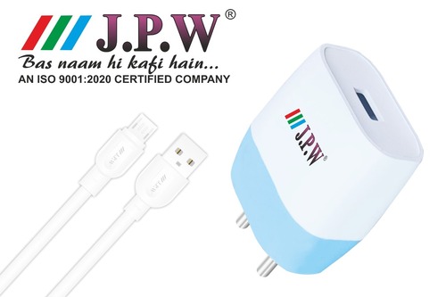 प्लास्टिक USB फास्ट चार्जर Jw-43/ 2.1 Amp 1 पोर्ट फ्री केबल (1 साल की वारंटी)