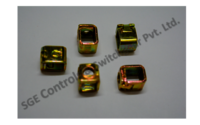Mcb Bushing Clamp - Crc Material, 1.2mm Thickness, Golden Color | Double Phase, Twin Poles, Polished Finish, 220v Rated Voltage