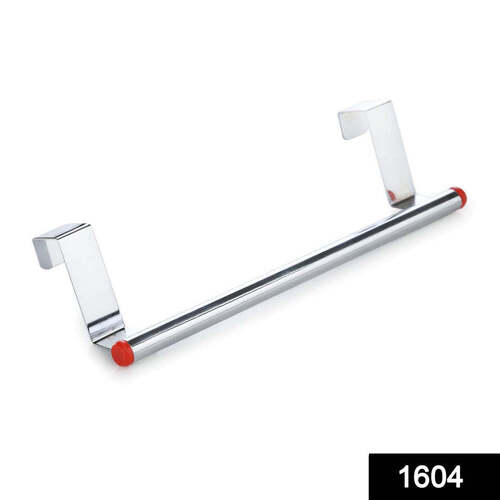 STAINLESS STEEL TOWEL HANGER FOR BATHROOM TOWEL ROD BAR BATHROOM ACCESSORIES (1604) - 9 Inch | Durable, Corrosion Resistant, High Reflective Chrome Finish, Silver Color