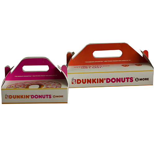 Doughnut Packaging Box - Laminated Material, Available in Multiple Sizes | Glossy Lamination Finish, Quality Assured for Safe Delivery