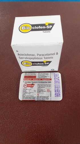 Aceclofenac Paracetamol Serratiopeptidase Tablet General Medicines