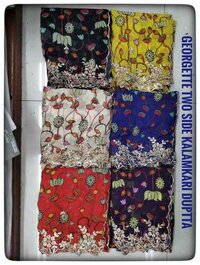 Georgette Two Side Kalamkari Dupatta - Feature: Smooth