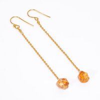 Sky Apatite Raw Gemstone 925 Sterling Silver Gold Plated Earrings Women jewelry Exporter