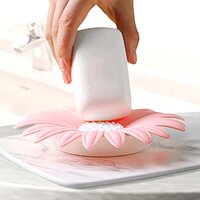 FLOWER SHAPE PORTABLE SOAP DISH HOLDER SOAP CASE (3 PC) (4684)