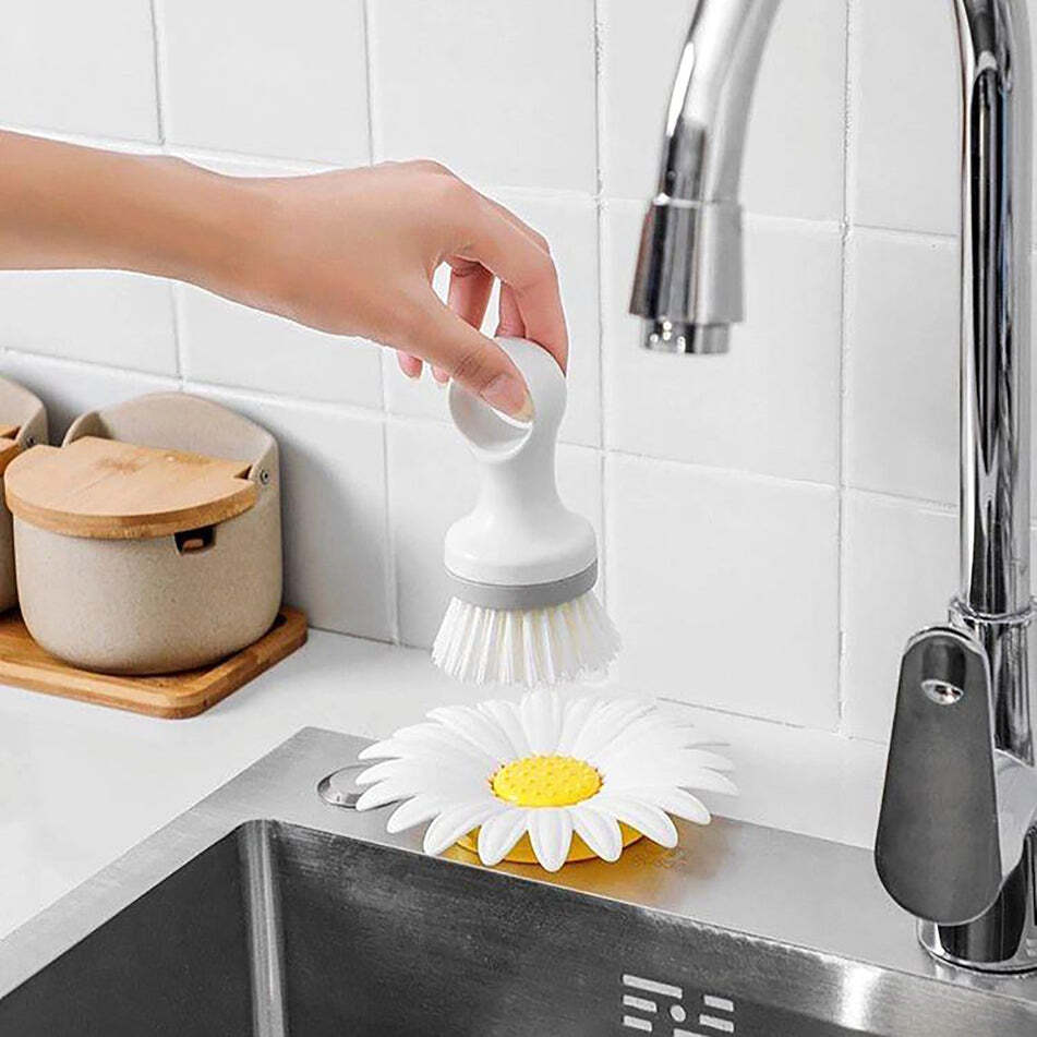 FLOWER SHAPE PORTABLE SOAP DISH HOLDER SOAP CASE (3 PC) (4684)