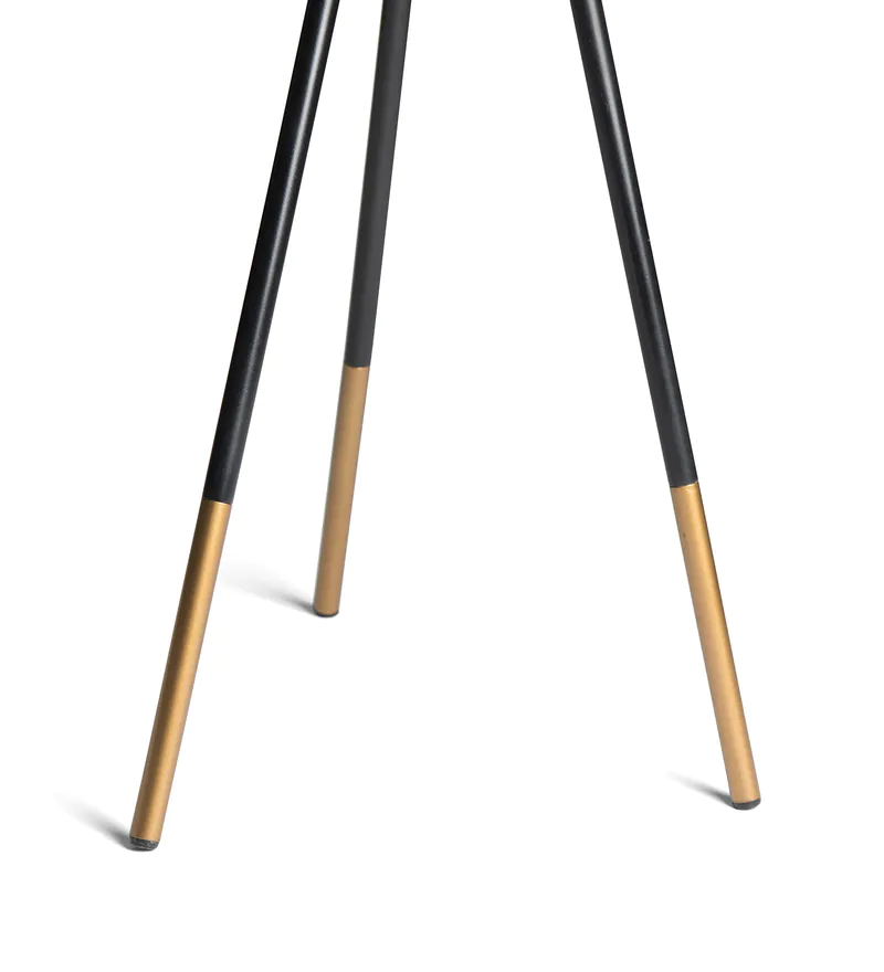 Black Iron Shade Floor Lamp With Black And Gold Base Handcrafted By Orange Tree