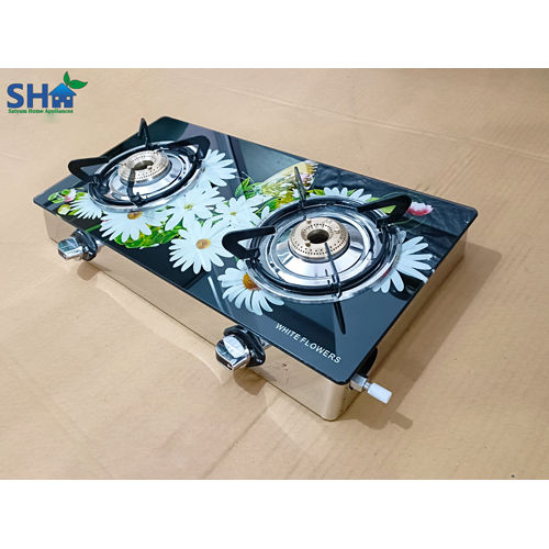 Manual Two Burner Digital Gas Stove With Pigtail