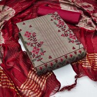 Tanvi Grey Parampra Cotton Dress Material