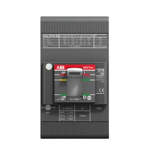 Black Abb Mccb C Breaker Tmax Xt1B 160 Fixed Tp With Front Terminals And Tmd R 100-1000 A