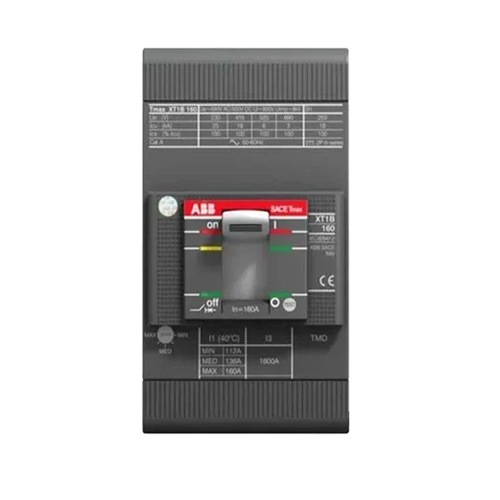 Black Abb Mccb C.Breaker T1B 160 Fixed Fp With Front Terminals And Tmd R 160-1600 A Fully Rated Neutral