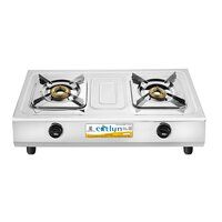 Square Two Burner Stainless Steel Gas Stove