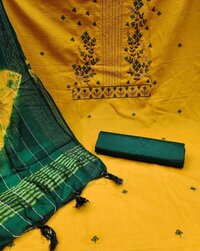 Tanvi Yellow Parampra Cotton Dress Material