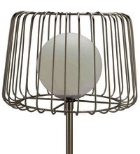 Caged Orb Silver Table Lamp With White Marble Base For Home Decoration Living Room Office Room