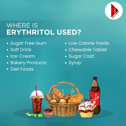 Erythritol Powder - 99% Purity, 25 KG Pack Size, White Color, Clean Sweet Taste - Natural Sweetener for Food and Beverage Applications