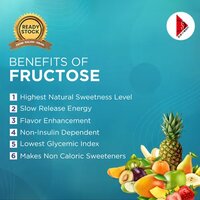 Fructose Crystalline Powder - Purity 99%, Customizable Pack Size 25 Kg, White Powder Form | Ideal Sweetener For Food And Beverage Applications
