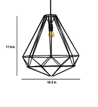 Metal Wire Hanging Light Pendant For Home Decoration Living Room Office Hotel Farmhouse