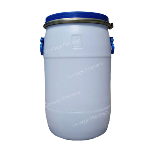 60 Ltr Full Open Top Drum - Virgin Plastic, 370 mm Diameter x 540 mm Height | Ideal for Storing Food Items, Includes Secure Cover