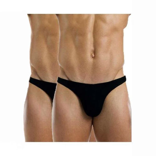 Bruchi Club Bamboo Spandex Antibacterial Black Briefs for Men