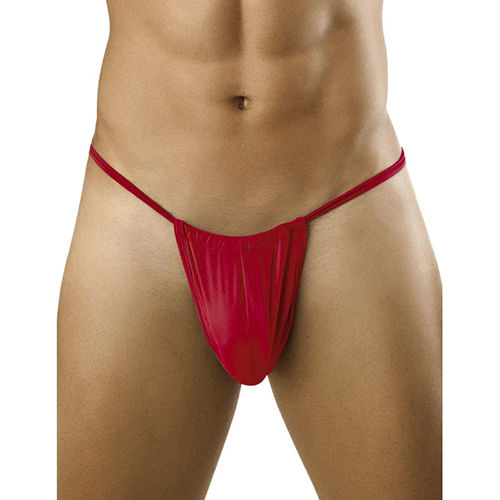 Men's Cotton Spandex G String Pouch Red Underwear