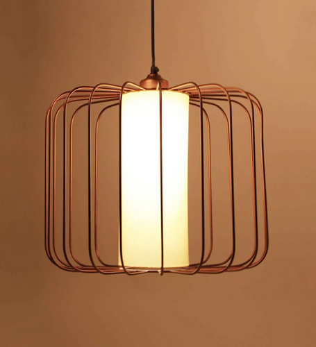 Gold Glass  Iron Single Hanging Light Pendant