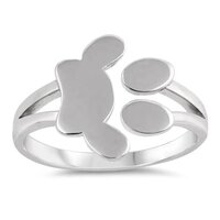 925 Sterling Silver Pretty Handmade Animal Ring Plain Silver Ring Gender: Women
