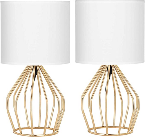 Metal Wire Table Lamp Round Shape