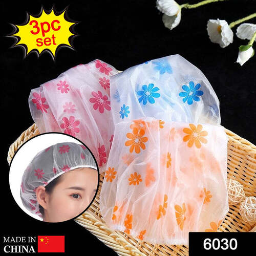 SHOWER CAP BATH SHOWER CAP WOMEN REUSABLE WATERPROOF WOMEN SHOWER (6030)