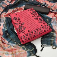 Tanvi Pink Parampra Cotton Dress Material