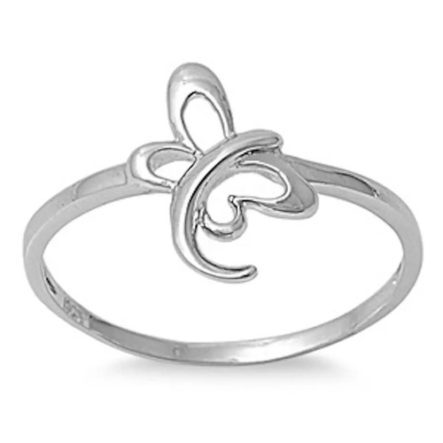 925 Sterling Silver Unique Handcrafted Butterfly Plain Silver Ring