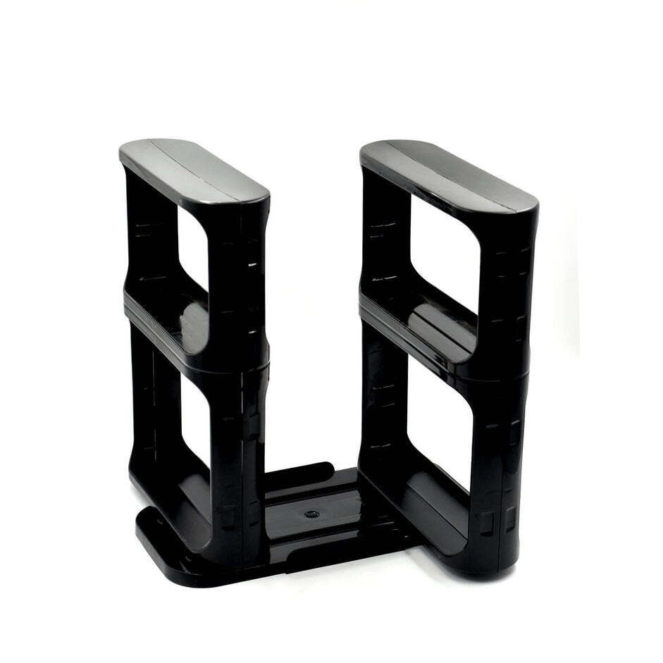 CABINET CADDY MODULAR ROTATING SPICE RACK MULTI-FUNCTIONAL ORGANIZER RACK TWO 2-TIERED SHELVES WITH BASE (2621)