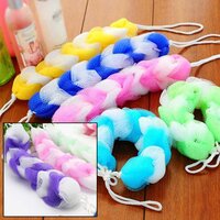 HANGING BATH SHOWER LONG LARGE SIZE LOOFAH SPONGE POUF BODY SCRUBBER (PACK OF 6) (6073)