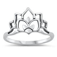 925 Sterling Silver Handcrafted Royal Crown Ring Plain Silver