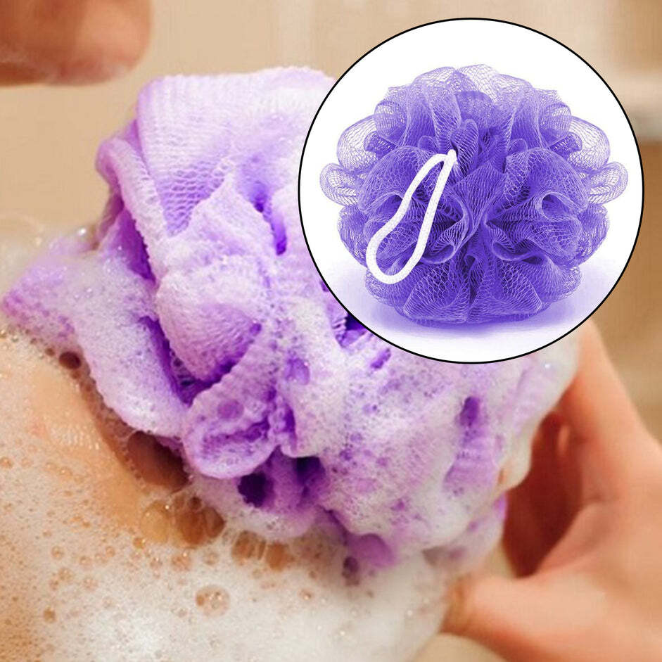 BATH SHOWER LOOFAH SPONGE POUF BODY SCRUBBER (PACK OF 6PCS) (6074)