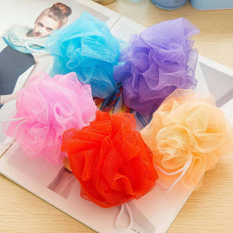 BATH SHOWER LOOFAH SPONGE POUF BODY SCRUBBER (PACK OF 6PCS) (6074)