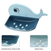FISH SHAPE SOAP DISH ADHESIVE WATERPROOF WALL MOUNTED BAR SOAP DISH HOLDER (PACK OF 2PC) (4747)