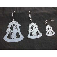 Decorative Christmas Hangings - Plastic, 4 Inch Rectangular - Silver Color, Attractive Style, Easy To Install, Light Weight