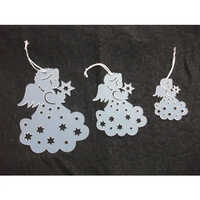 Christmas Stars Hangings - Glass, 4 Inch Rectangle, Silver | Attractive, Easy To Install, Lightweight Holiday Decor