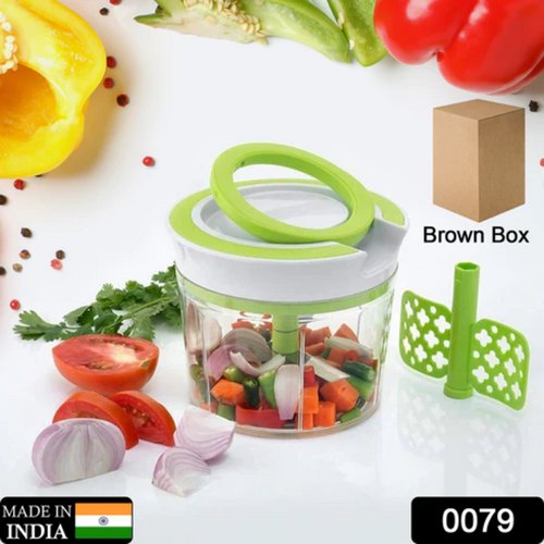 MANUAL 2 IN 1 HANDY SMART CHOPPER FOR VEGETABLE FRUITS NUTS ONIONS CHOPPER BLENDER MIXER FOOD PROCESSOR  0079