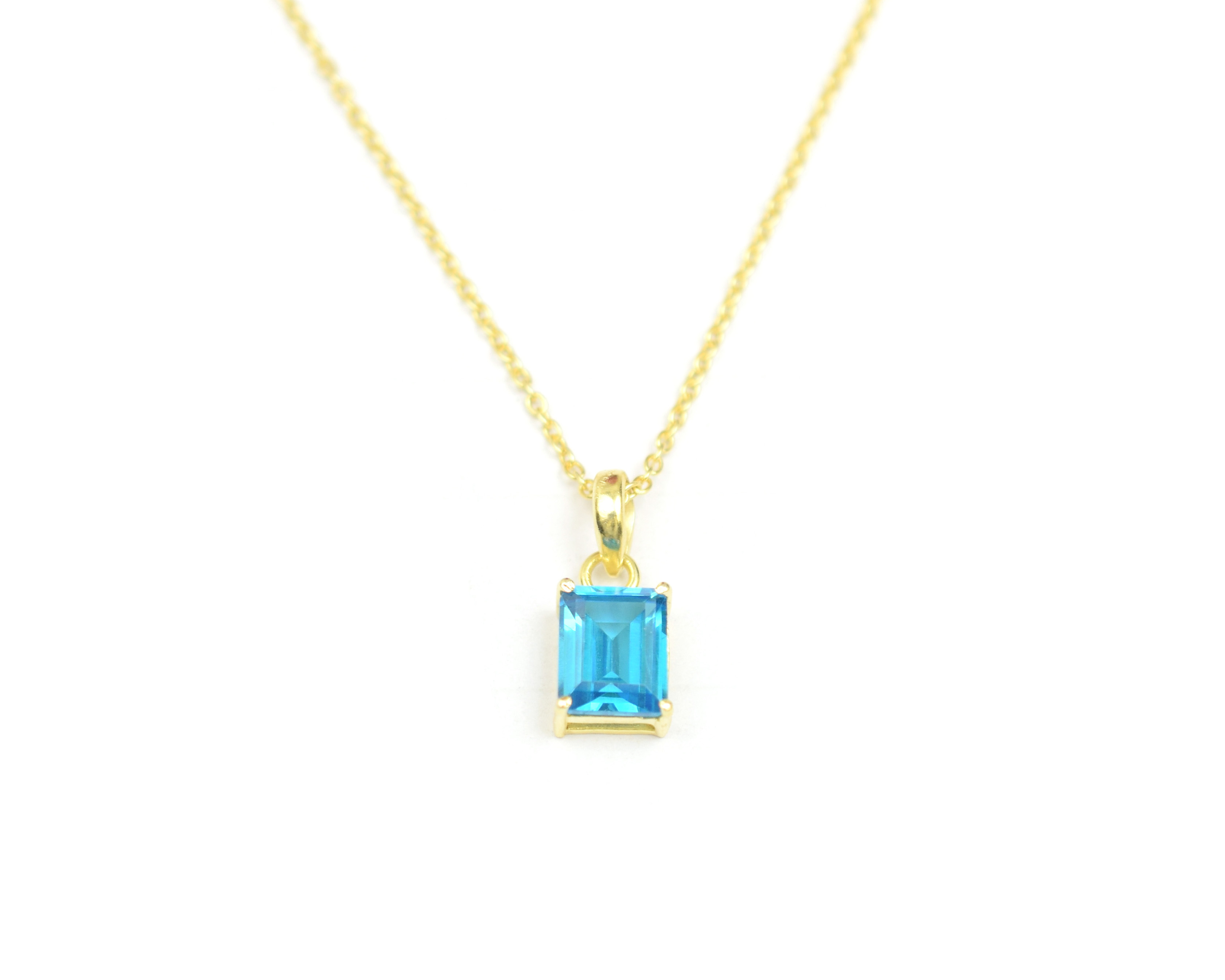925 Sterling Silver Cubic Zirconia Gold Plated Pendant