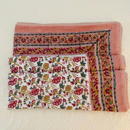 Hand Blocked Print Reversible Single Comforter